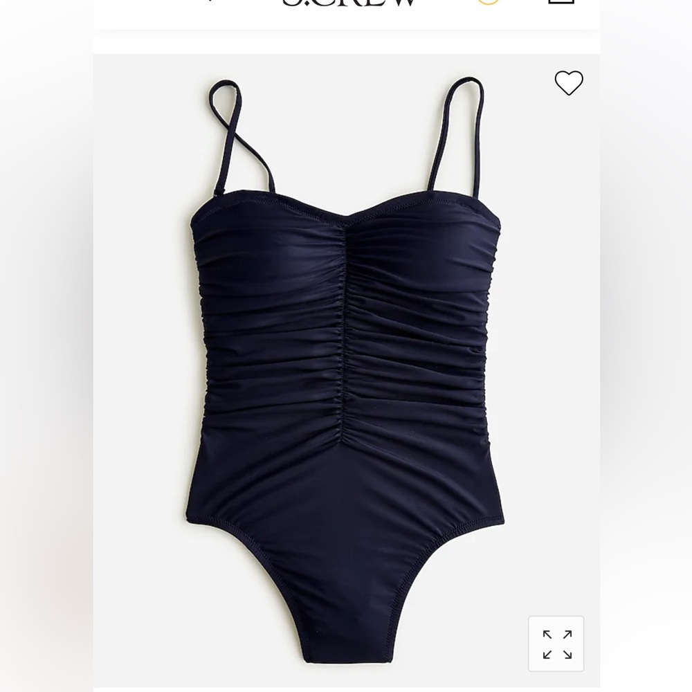 NWT Jcrew ruched sweetheart one piece-size 14